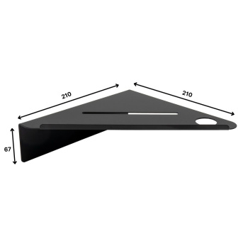 Shower shelf corner Base - Matte Black