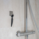 Razor Holder Base - Brushed Stainless Steel