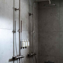 Base Soap Pump Holder - Brushed Stainless Steel