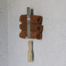 Towel Holder Base - Brushed Stainless Steel