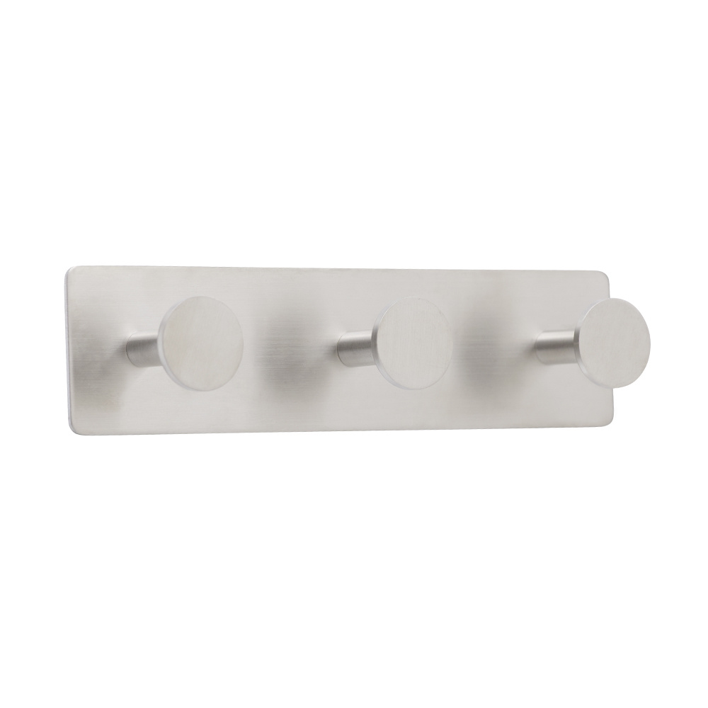 Towel Hook Base 210 3-Hook - Brushed Stainless Steel Finish