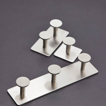 Towel Hook Base 210 3-Hook - Brushed Stainless Steel Finish