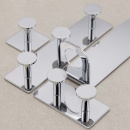 Towel Hook Base 210 3-Hook - Chrome