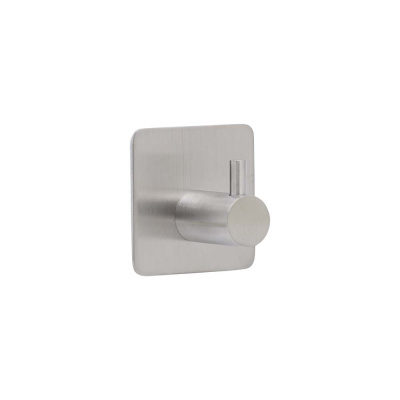 Towel Hook Base 220 1-Hook - Brushed Stainless Steel Finish in the group Bathroom Accessories / Show all bathroom accessories / Self Adhesive Hooks at Beslag Online (61601-21)