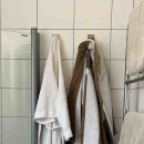 Towel Hook Base 220 1-Hook -  Brushed Stainless Steel Finish