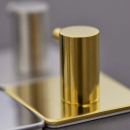 Towel Hook Base 220 2-Hook - Polished Brass