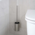 Solid Toilet Brush - Brushed Stainless Steel Finish