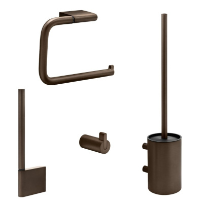 Bathroom Kit Flow - Burnished Brass in the group Bathroom Accessories / Show all bathroom accessories / Bathroom Accessories Set at Beslag Online (620037-K)