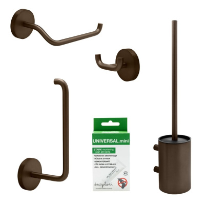 Bathroom Kit Calm - Burnished Brass in the group Bathroom Accessories / Show all bathroom accessories / Bathroom Accessories Set at Beslag Online (620082-K)