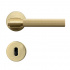 Door handle Helix 200 in brushed brass from Beslag Design
