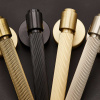 Door Handle Helix 200 Stripe - European Standard - Black