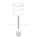 Door Stop Helix Stripe - Stainless Steel Finish