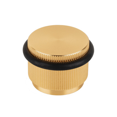 Door Stop Arpa Floor - Brushed Brass in the group Door handles / Color/Material / Brass at Beslag Online (753141-BO)