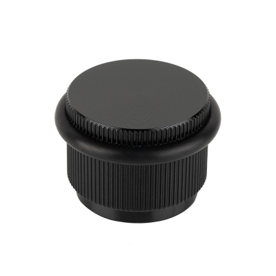 Door Stop Arpa Floor - Brushed Black in the group Door handles / Color/Material / Black at Beslag Online (753142-BO)
