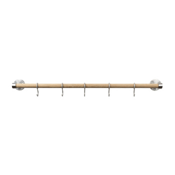 Kitchen Rail Aveny - 600mm - Complete - Oak/Brushed Stainless