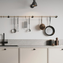 Kitchen Rail Aveny - 600mm - Complete - Oak/Matte Black