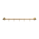 Kitchen Rail Aveny - 600mm - Complete - Oak/Polished Untreated Brass