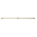 Extension Rod Aveny - 600mm - Oak/Polished Untreated Brass
