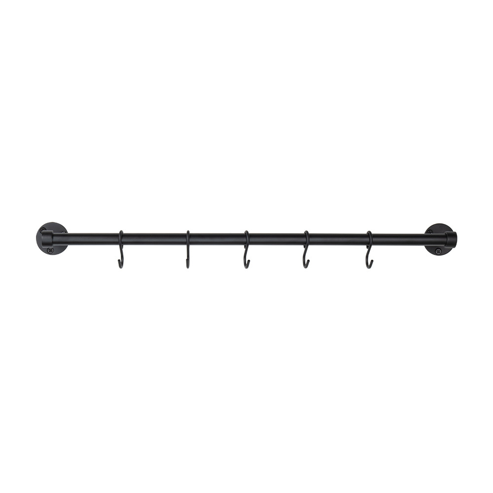 Kitchen Rail Aveny - 600mm - Complete - Matte Black