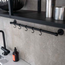 Kitchen Rail Aveny - 600mm - Complete - Matte Black