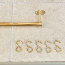 Hook Aveny - 5-p - Polished Untreated Brass