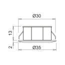 Mini spotlight Pixel - 2700K - Black