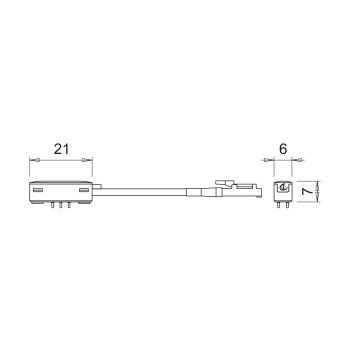 Connection Cable Magy Micro 24 - 1000mm - Black