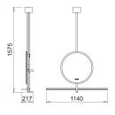 Bathroom mirror IO with lighting & shelf - Black