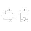 Mounting clips Nexus recessed 3-pack