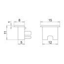 Mounting clips Nexus recessed 3-pack