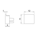 Mounting clips Nexus surface mounted 3-pack
