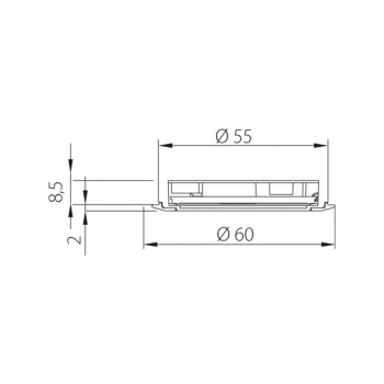 LED-Spot Stella Flat - Stainless Look
