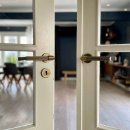 Door Handle Helix 200 Stripe - Antique Bronze