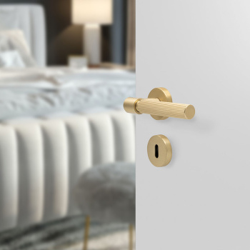 Door Handle Helix 200 Stripe - Brass