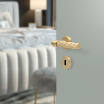 Door Handle Helix 200 Stripe - Brass