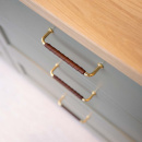 Handle 1353 - Polished Brass/Brown Leather