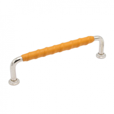 Handle 1353 - Nickel Plated/Leather Nature in the group Cabinet Handles / Color/Material / Leather at Beslag Online (htg-1353-fornicklad-natur)