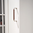 Handle 1353 - Nickel Plated/Brun Leather Wrapped