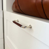Handle 1353 - Nickel Plated/Brun Leather Wrapped
