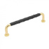 Handle 1353 - Polished Brass/Black Leather Handle 1353 in polished brass and black luxury leather from Beslag Design
