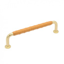 Handle 1353 - Polished Brass/Leather Nature