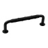 Handle 1353 - Matte Black/Black Leather Handle 1353 in black from Beslag Design
