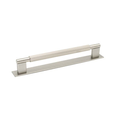 Handle Arpa/Back Plate - Stainless Steel Look in the group Cabinet Handles / Color/Material / Stainless at Beslag Online (htg-arpa-rostfritt-bricka)