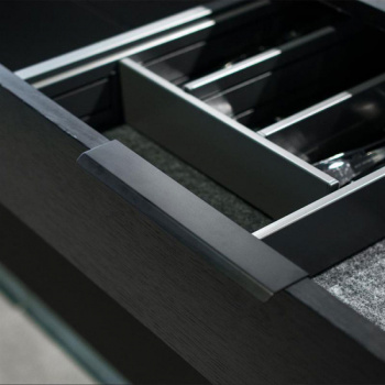Edge Pull Handle Curve - Matte Black