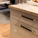 Handle Norma 12 - Stainless Steel/Black Leather