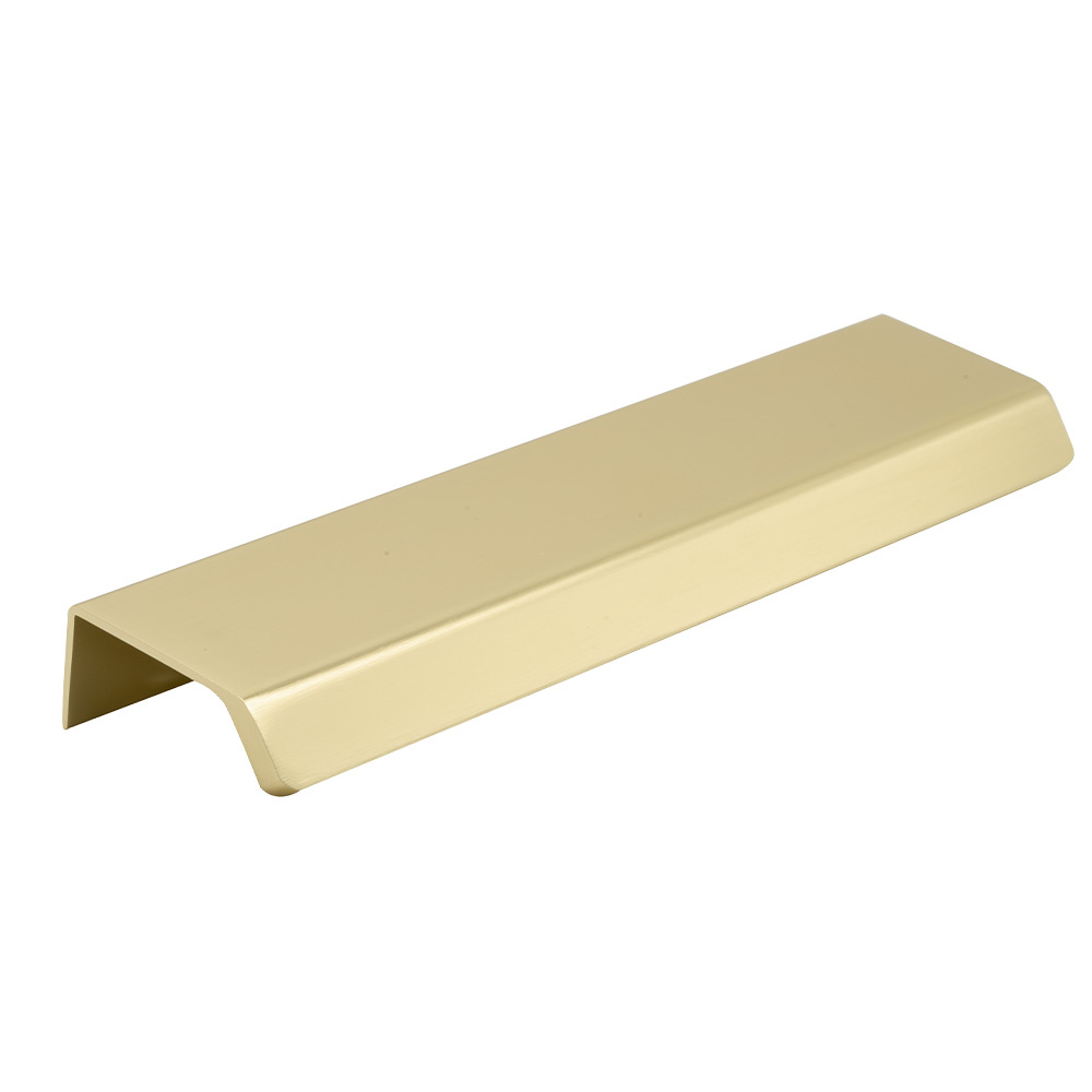 Edge Pull Handle Side - Brushed Brass