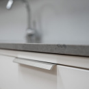 Edge Pull Handle Side - Stainless Steel Look