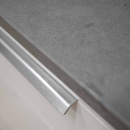 Edge Pull Handle Side - Stainless Steel Look