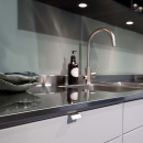 Edge Pull Handle Side - Stainless Steel Look