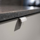 Edge Pull Handle Side - Stainless Steel Look